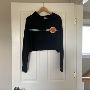 The Original Santa Cruz Cropped Pullover Hoodie Logo Cali Surf S women